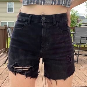 American Eagle black jean shorts